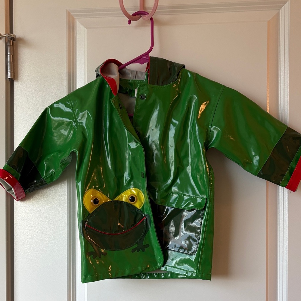 Green Frog Raincoat for Kids
